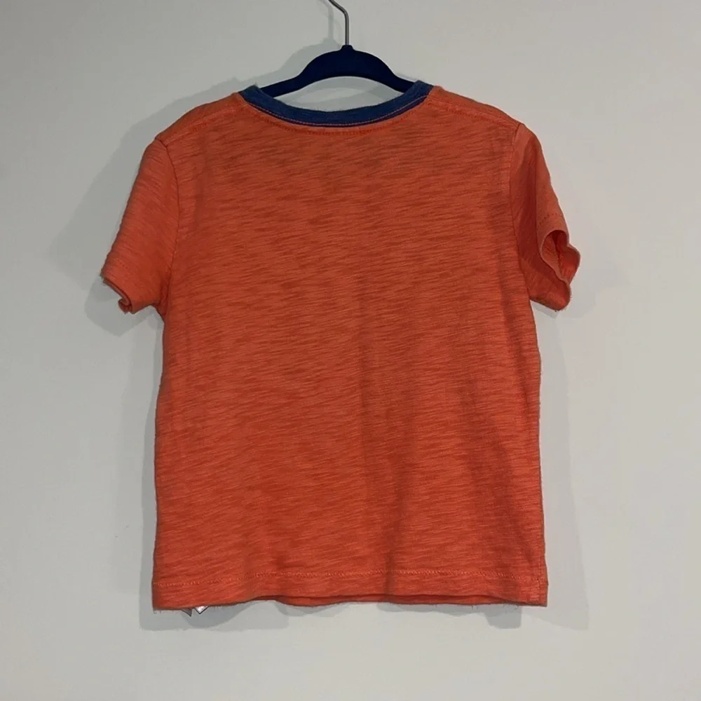 BABY GAP Toddler 2T Island Ocean Graphic Tee Short Sleeve Cotton Orange Navy